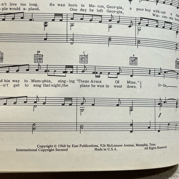 1968 Otis Redding A Tribute To A King Guitar Sheet Music Book - Picture 6 of 8